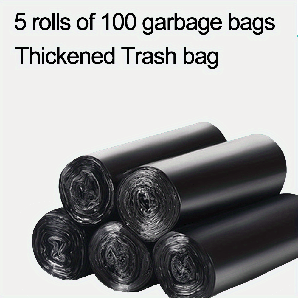 100PCS Small Trash Bags Black 4 Gal Trash Bag Garbage Bags for