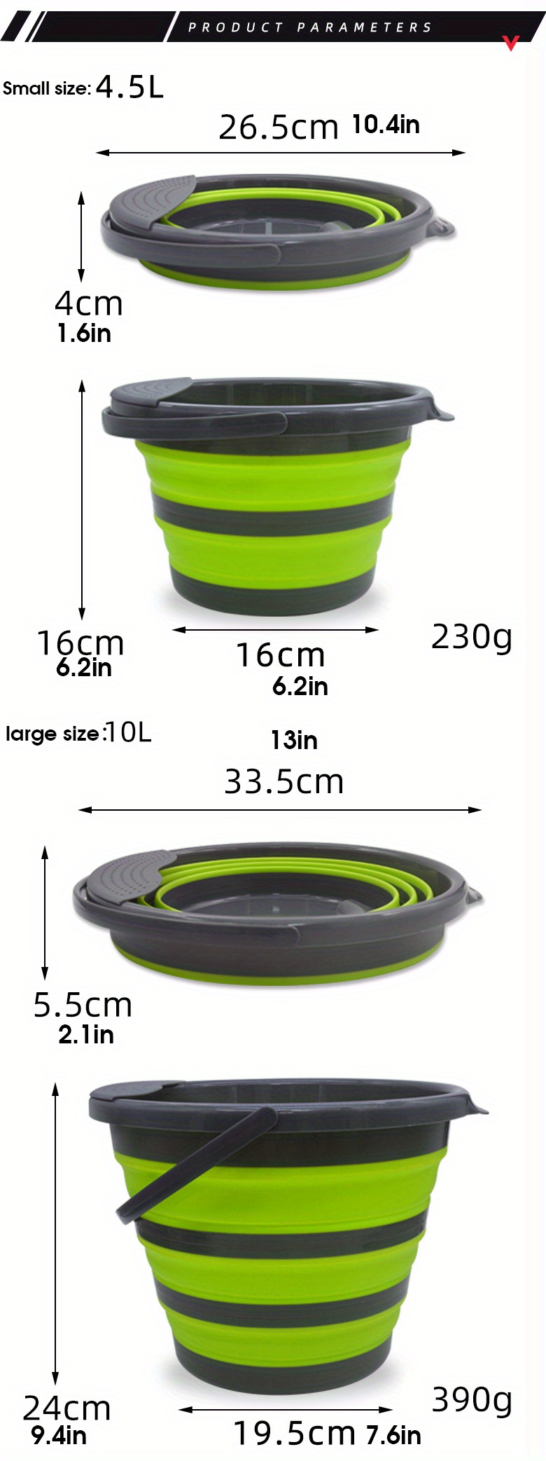 Rv Kitchen Folding Bucket With Water Filter Board Outdoor - Temu