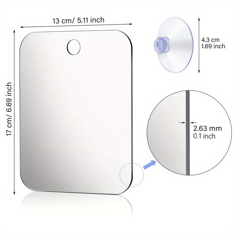 Portable Anti fog Shower Mirror Unbreakable Traveling Temu Australia