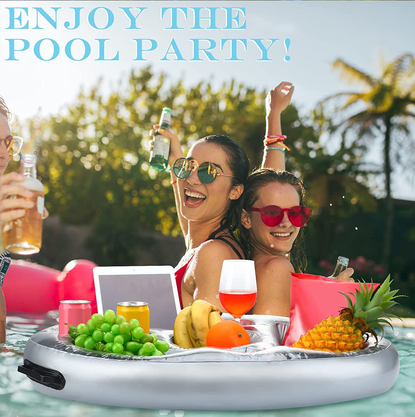 Dropship 2pc PVC Beverage Holder, Pool Float Food Drink Fruit Storage Pool  Float, Inflatable Floating Drink Holder Floating Tray For Summer Beach Pool  Party to Sell Online at a Lower Price