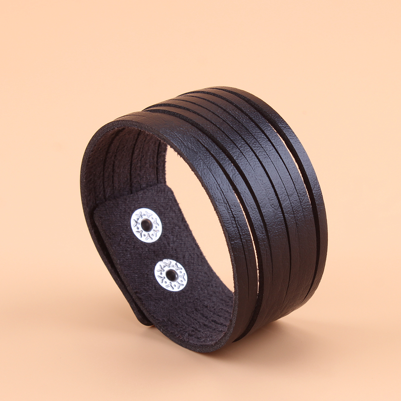 Simple 9 Split Pu Leather Bracelets