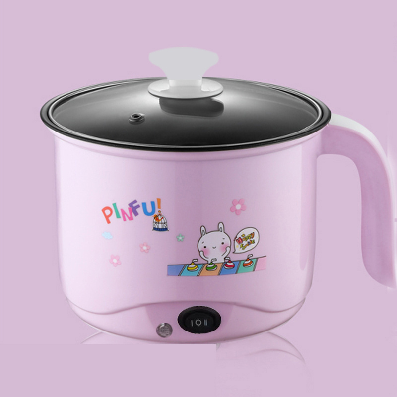 Pink Foldable Mini Electric Travel Cooker - Hot Pot Food Boiling