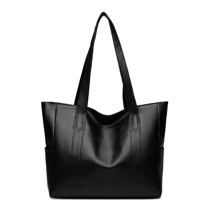 Valentina | Women's Tote Bag in Leather Color Black