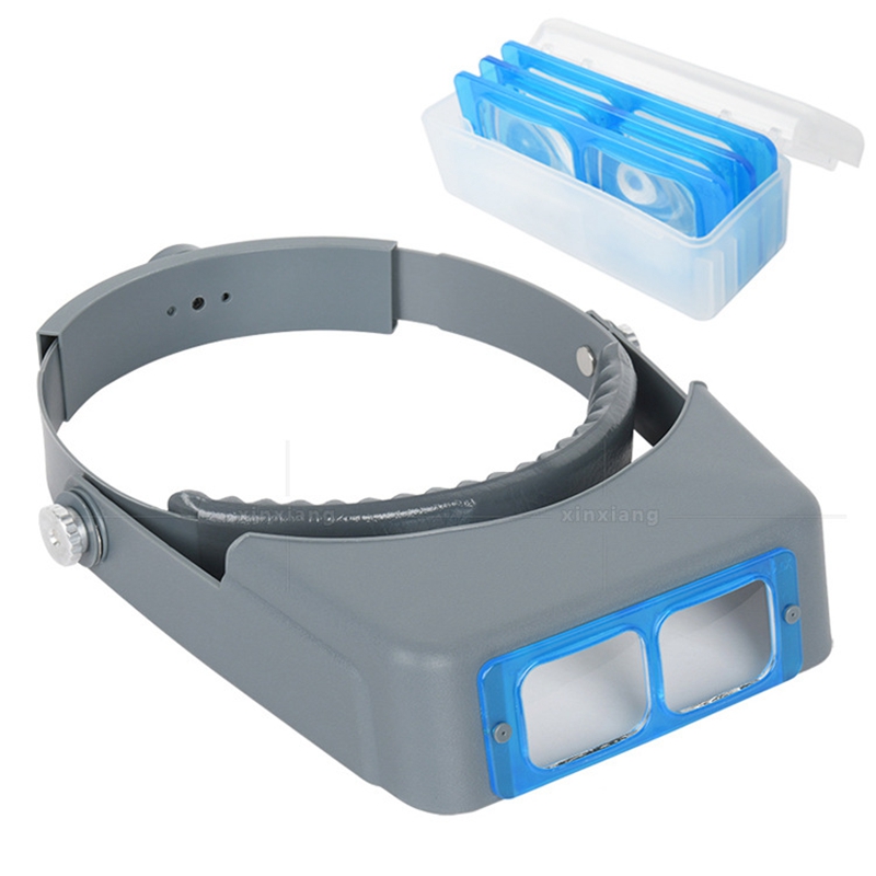 Headband Magnifier: 4 Replaceable Lenses For Mobile Phone Repair, Reading &  Cross-stitch Work - Temu Germany