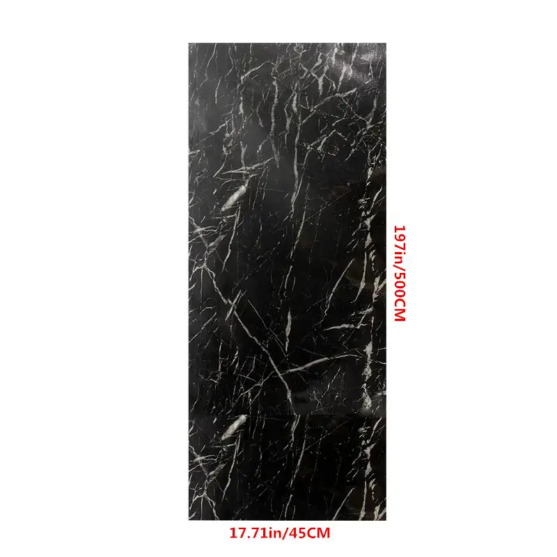 1 roll black marble contact paper 17 71 197in self adhesive wallpaper for cabinet table chair room background furniture renovation home decorations details 0