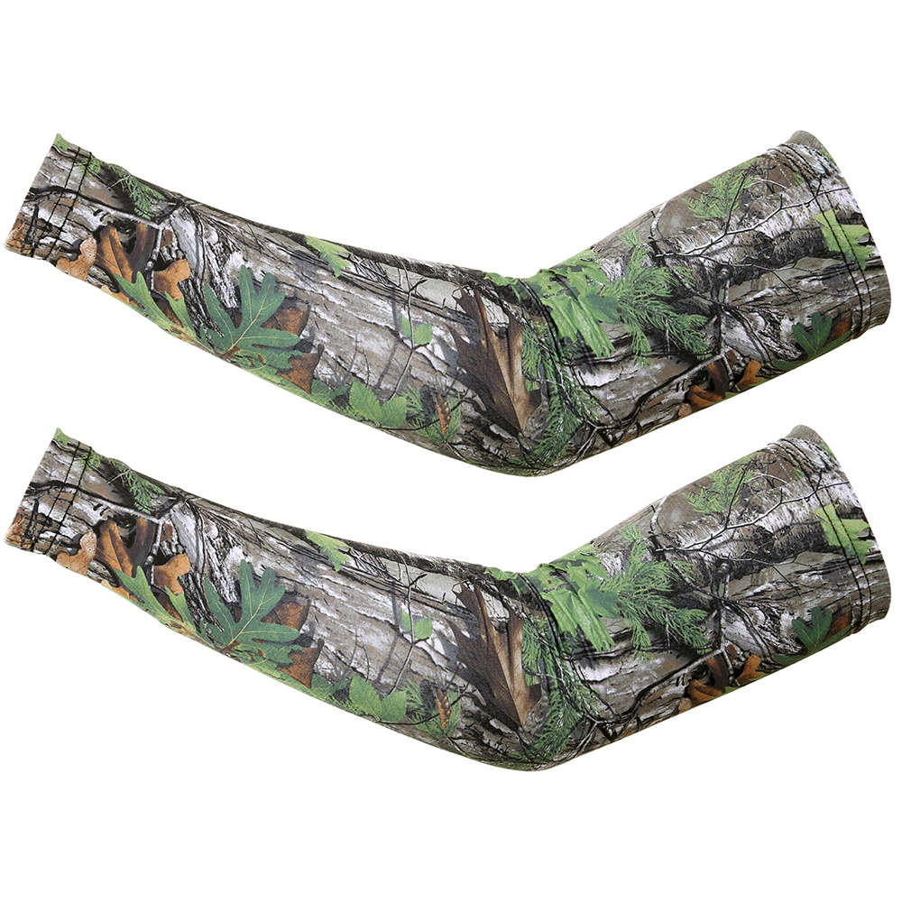 Uv Protection Camouflage Arm Sleeves Outdoor Sports Elastic - Temu