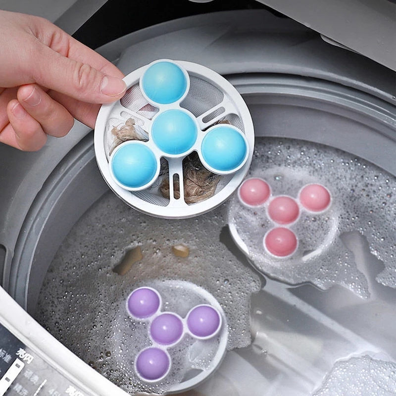Washing machine filter Washing Machine Lint Filter Bag Laundry Mesh Hair  Catcher Floating Ball Pouch Washing machine cleaning tools for washing