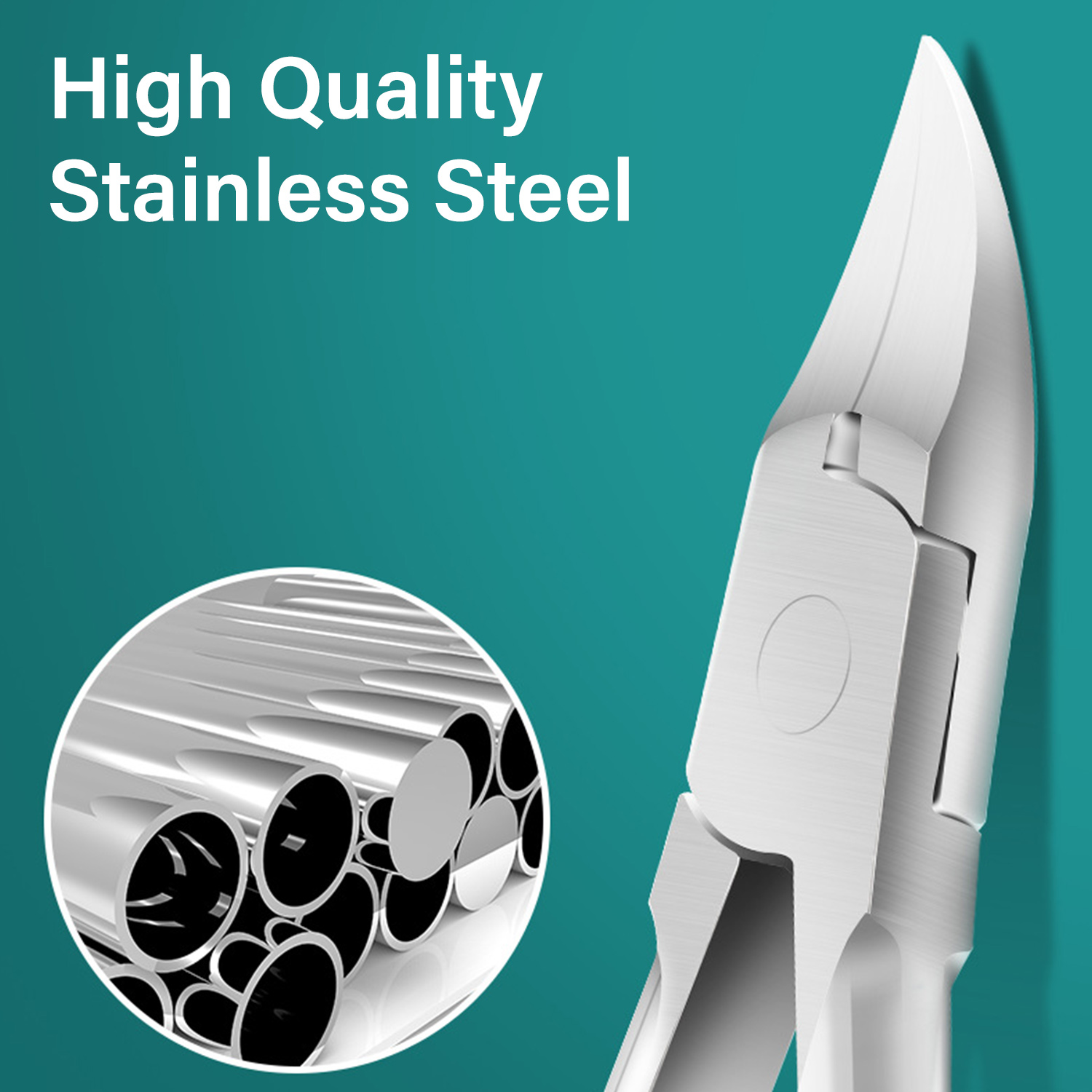 1pc Professional Toenail Clippers for Thick & Ingrown Nails, Sharp Curved Blade, Unscented Pedicure Tool for Men, Women, Seniors, Pedicure Essentials | Sleek Modern Look | Nonslip Grip, Nail Tips