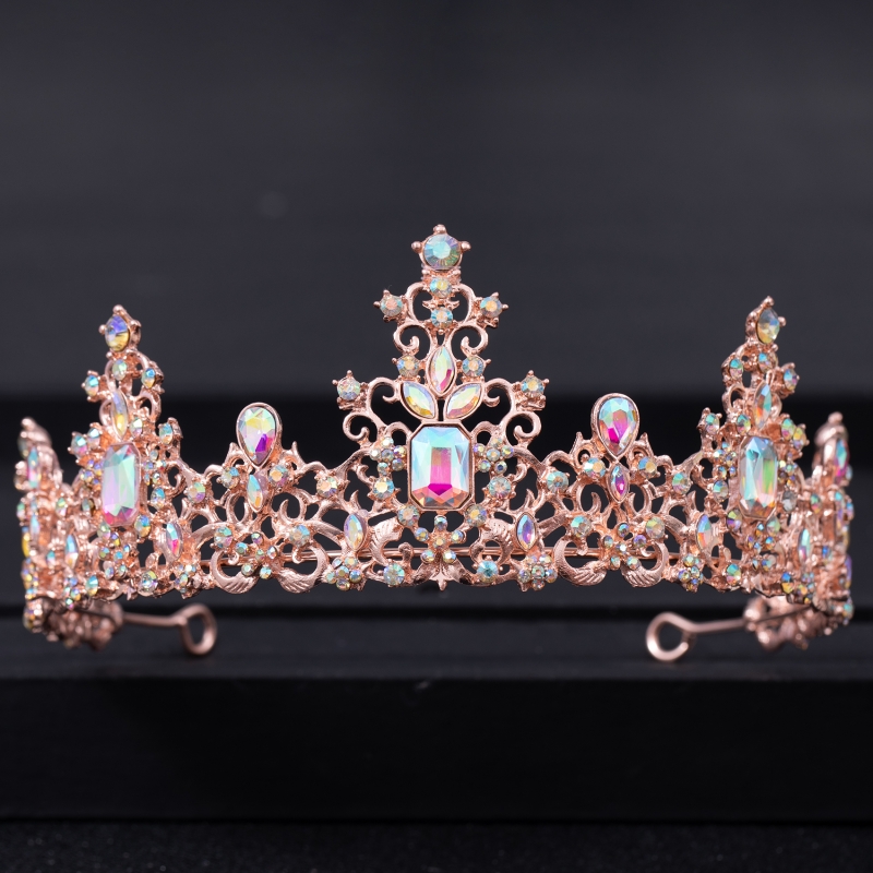 Diademi e corone da sposa in cristallo di lusso per le donne Sposa con  strass Prom Diadema Corona Tiara Accessori per capelli da sposa Gioielli  Corona