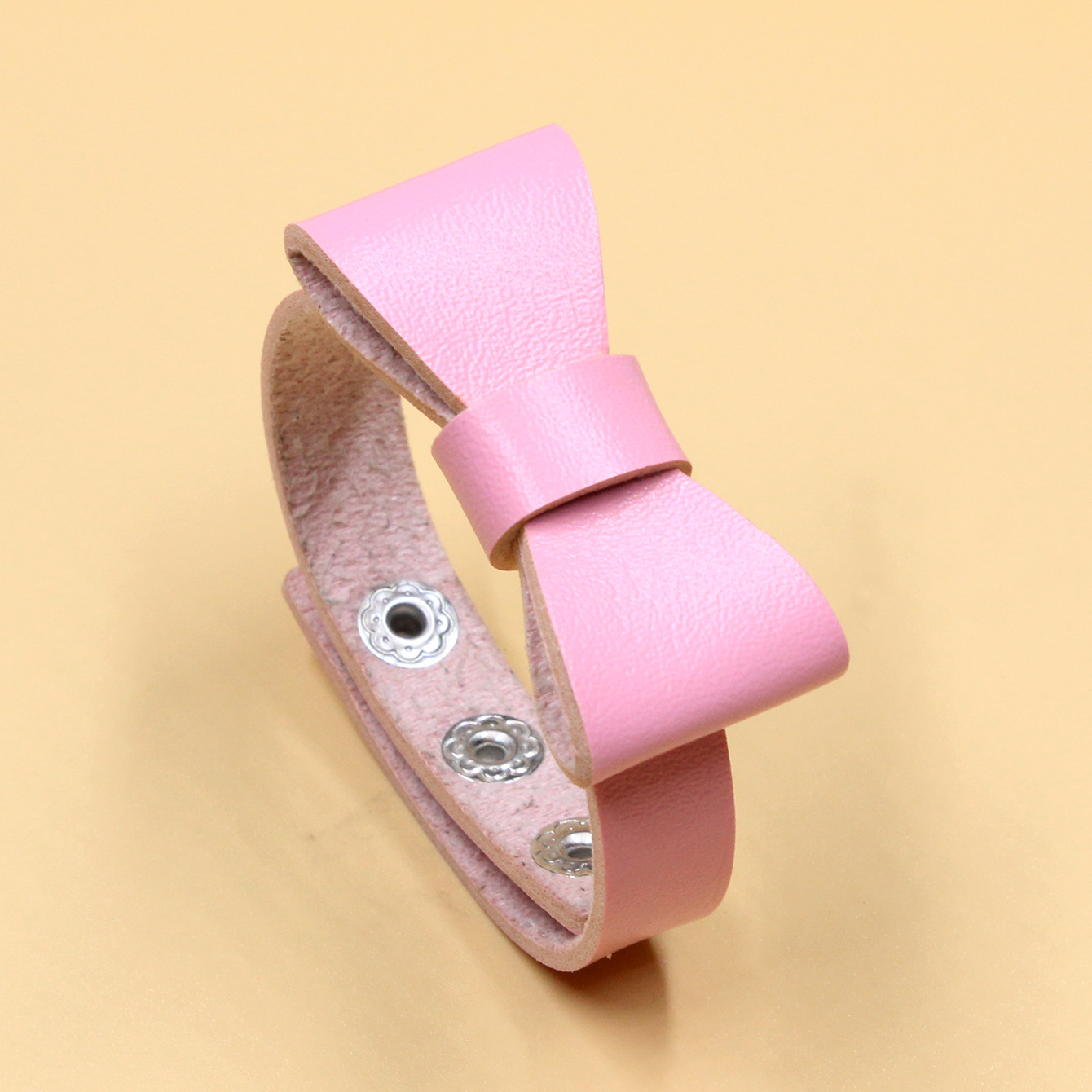 Women's Minimalist PU Leather Bracelet with Bowknot