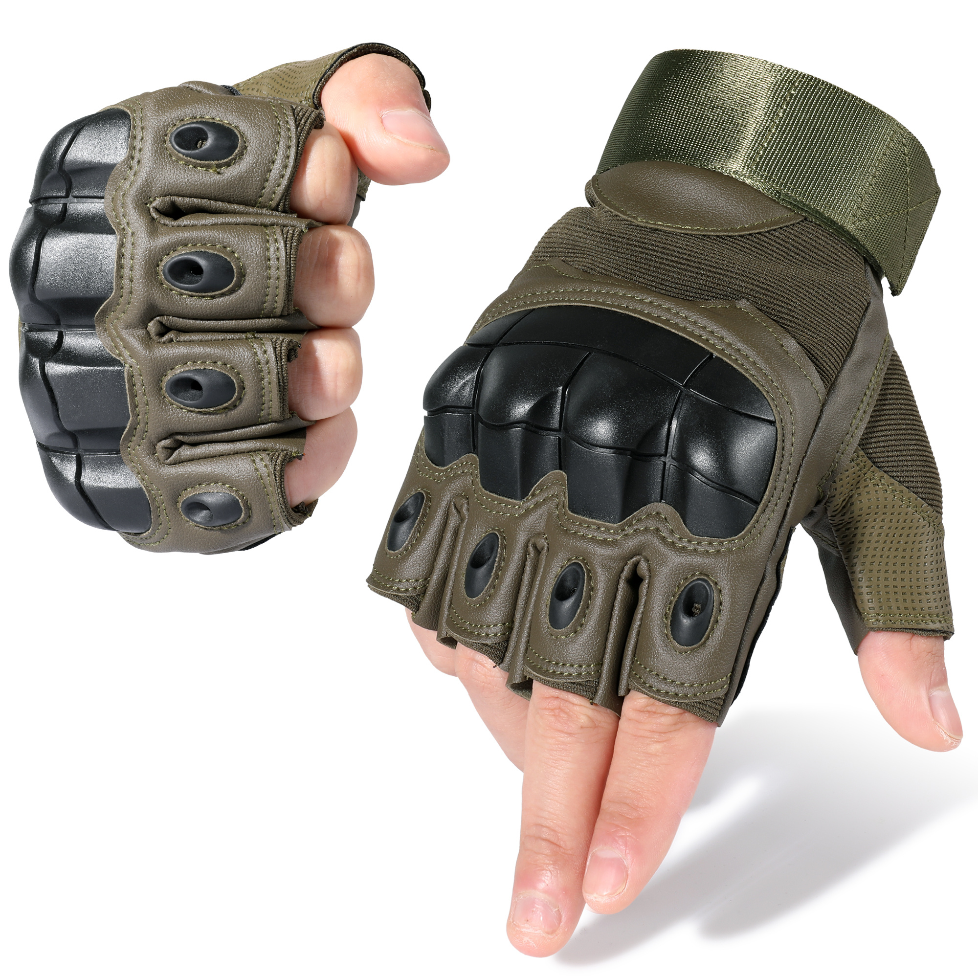 Tactical Fingerless Gloves With Hard Knuckle For Men Women, Military Half  Finger Gloves For Motorcycle Cycling Hunting Hiking Outdoor Sports Training  Camping Climbing - Temu