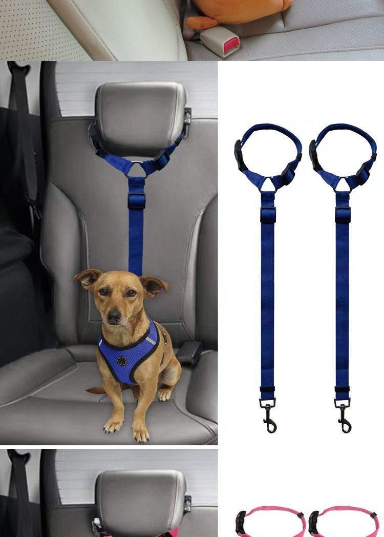 Nylon Lead Leash Car Seat Belt! Secure Pet Car Adjustable 2 - Temu