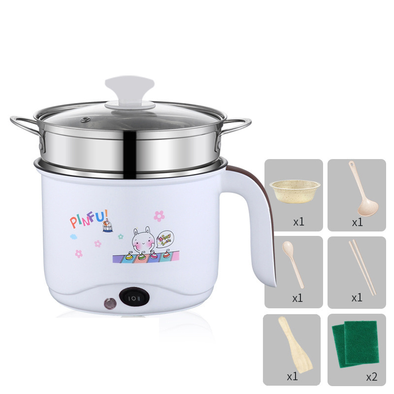 1PC Multifunctional Electric Boiling Pot Porridge Cooking Noodle Hot Pot  Small Mini Bubble Noodle Pot Suitable for 1-2 people