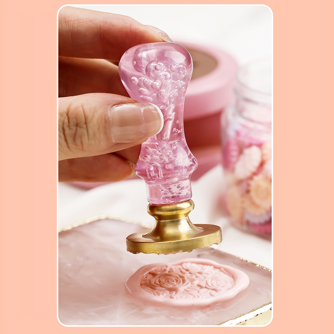 Wax Seal Stamp Set Kit Series Sealing Wax Storage Box Temu