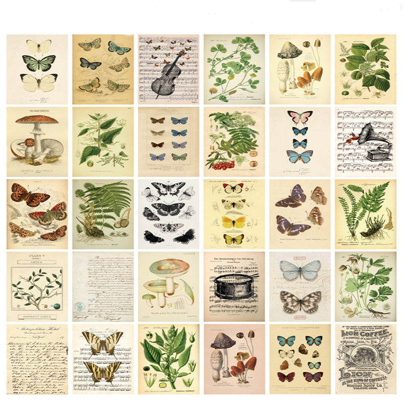 Bio Postcards Botanical Department Wall Stickers Room - Temu