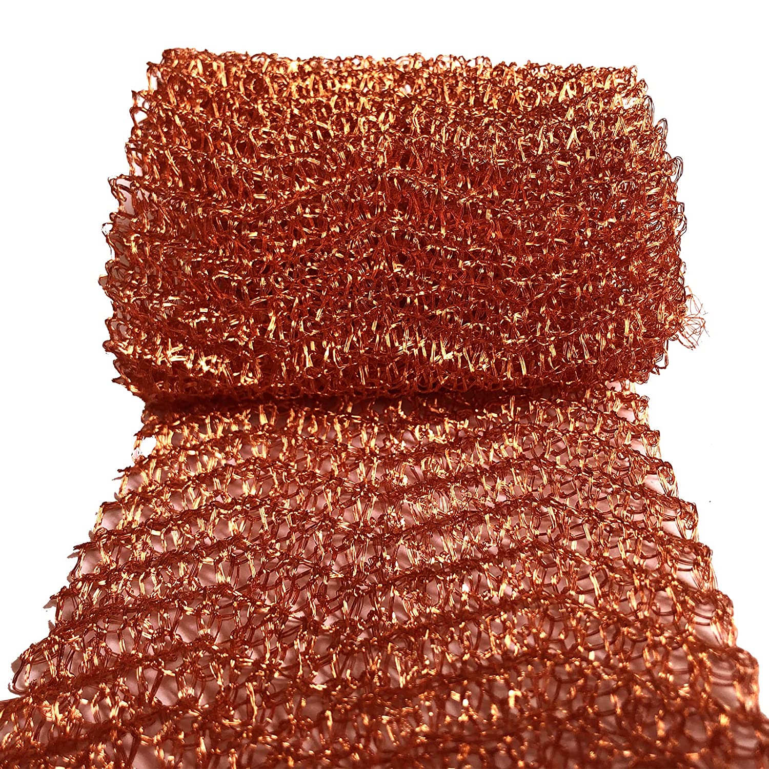 Malla de cobre, a prueba de roedores, tela resistente rellena de obstrucciones de cobre con huecos, evita caracoles, para proteger plantas
