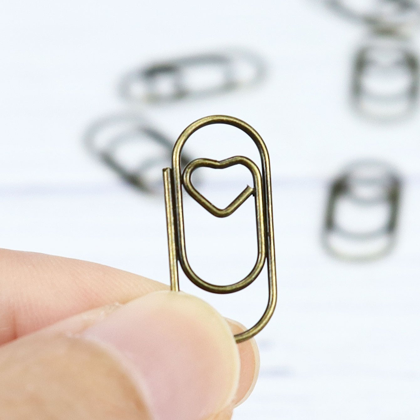 Creative Colored Heart-shaped Paper Clip Metal Paper Clip Heart-shaped Paper  Clip - Temu
