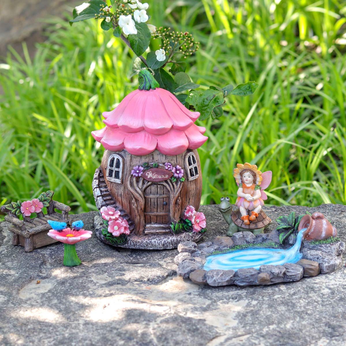 Décorations de jardin miniatures - Arrosoir et seaux en métal - Miniature  décorative - Creavea