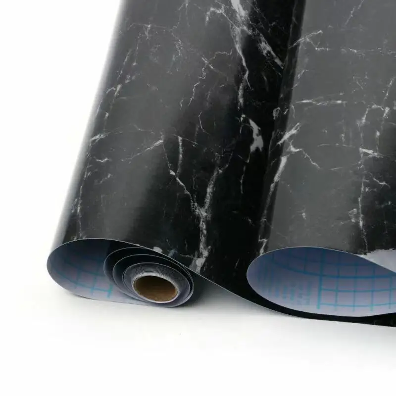 1 roll black marble contact paper 17 71 197in self adhesive wallpaper for cabinet table chair room background furniture renovation home decorations details 7