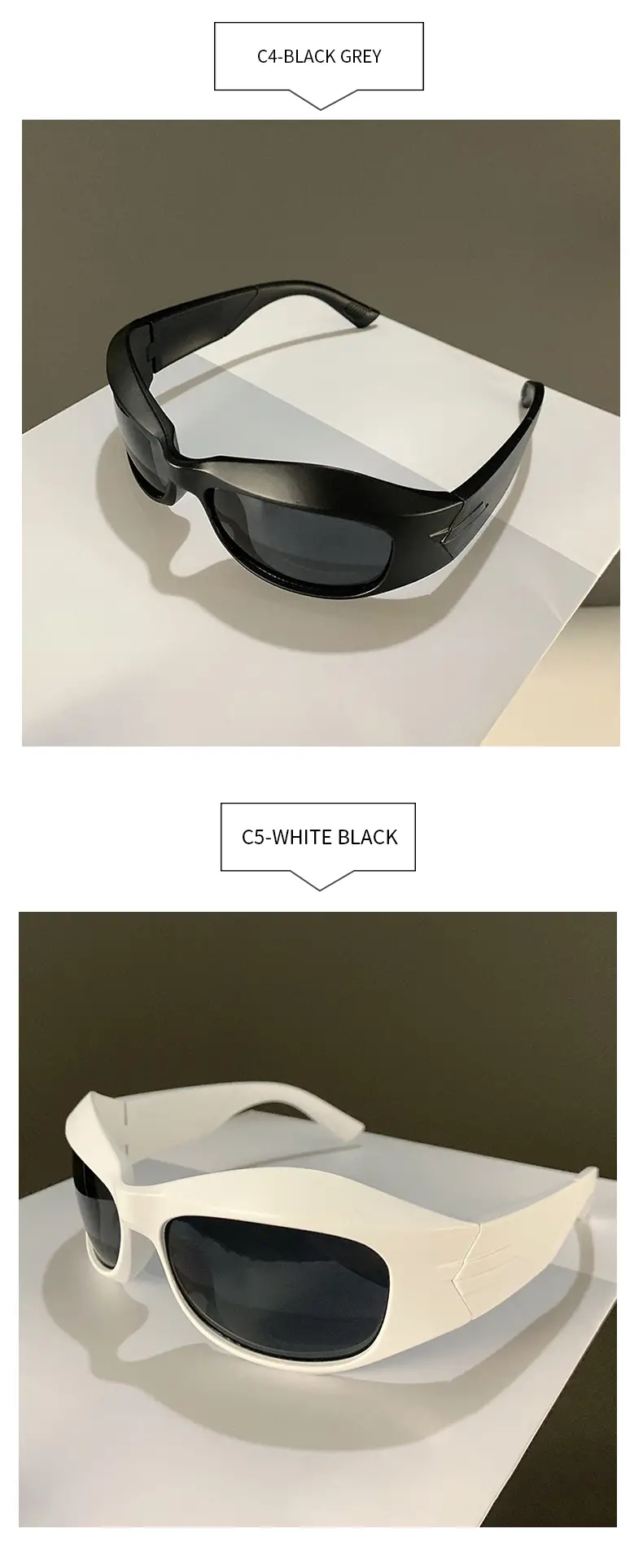 Oval Shield Glasses Y2k Sports Sunglasses Steampunk Hip hop Temu