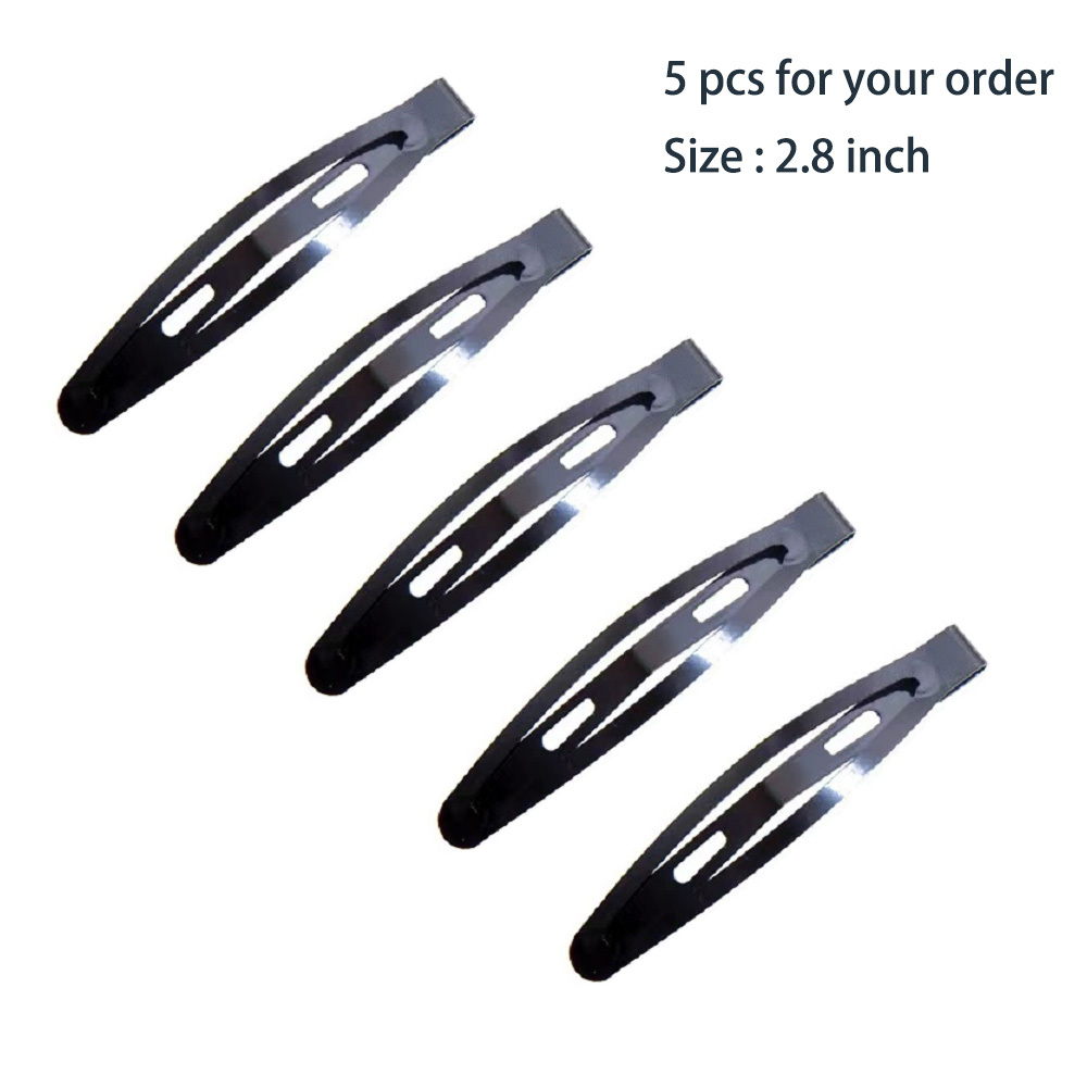 5pcs Hair Clips, 2.8" Snap Hair Clips Simple Barrettes Hairpins Long Hair Clips For Women Men ()