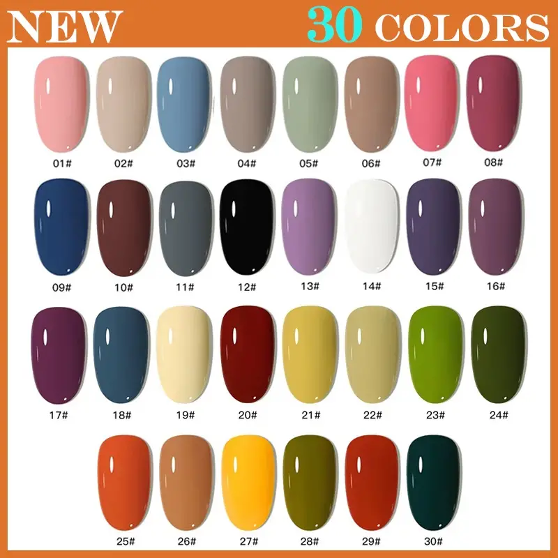 30 colors nail polish solid canned gel painting gel nail glue soak off nail art uv lacquer gel varnish details 1