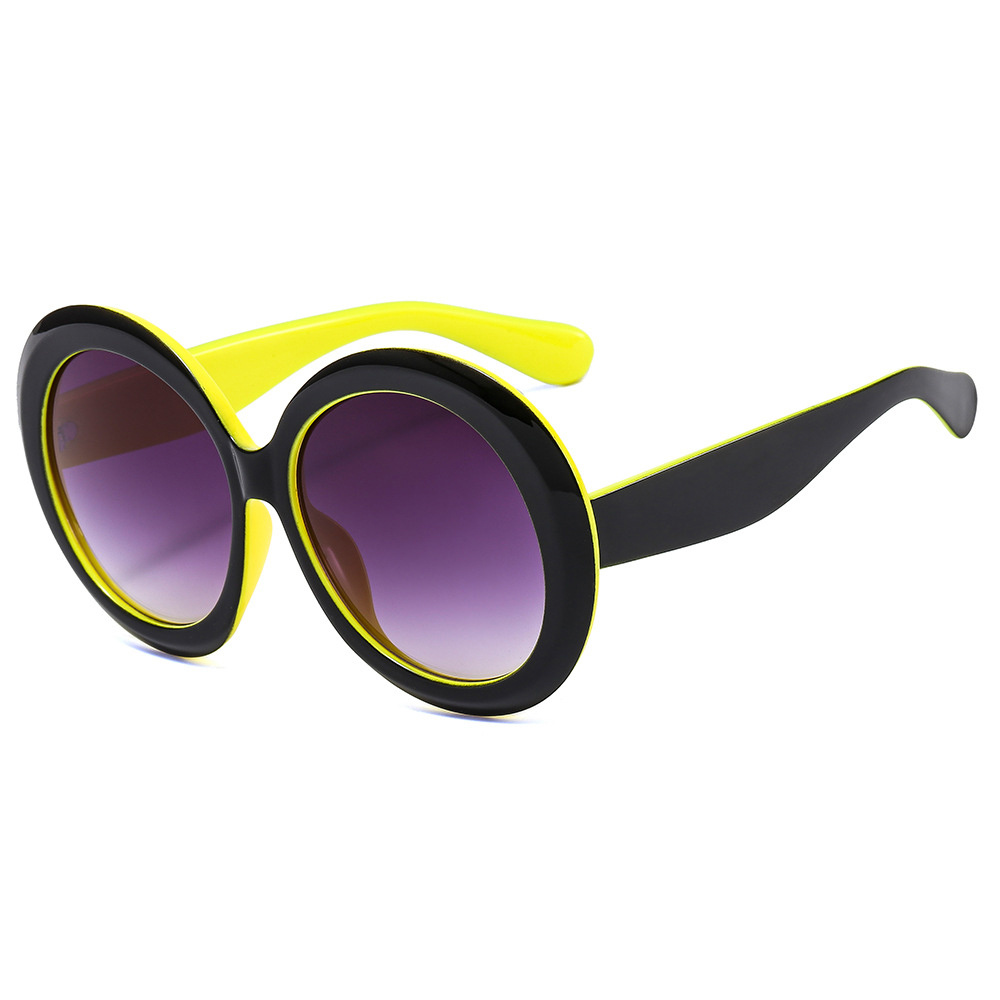 Oversize Oval Sunglasses Thick Frame UV Protection