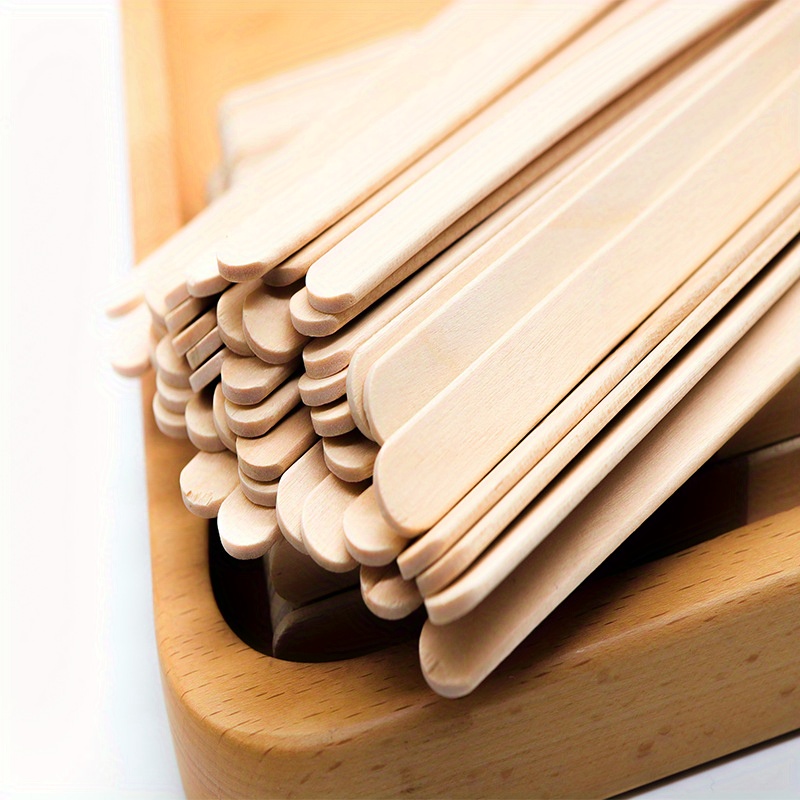 50/100/150 /200/300Count Wooden Multi-Purpose Popsicle Sticks,Craft, ICES,  Ice Cream, Wax, Waxing, Tongue Depressor Wood Sticks