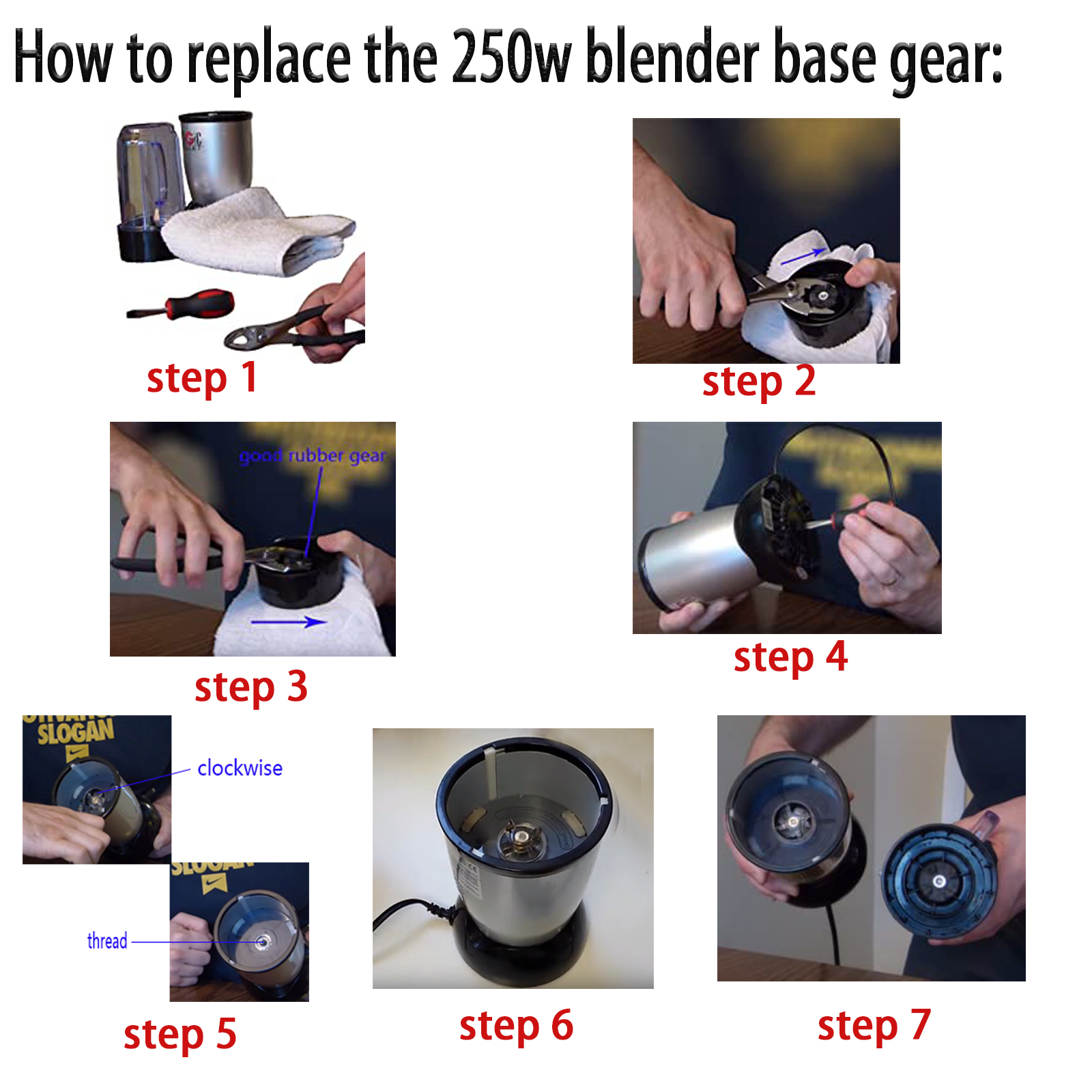 Magic Bullet Blender #MBR-1101 Silver (Replacement Parts)
