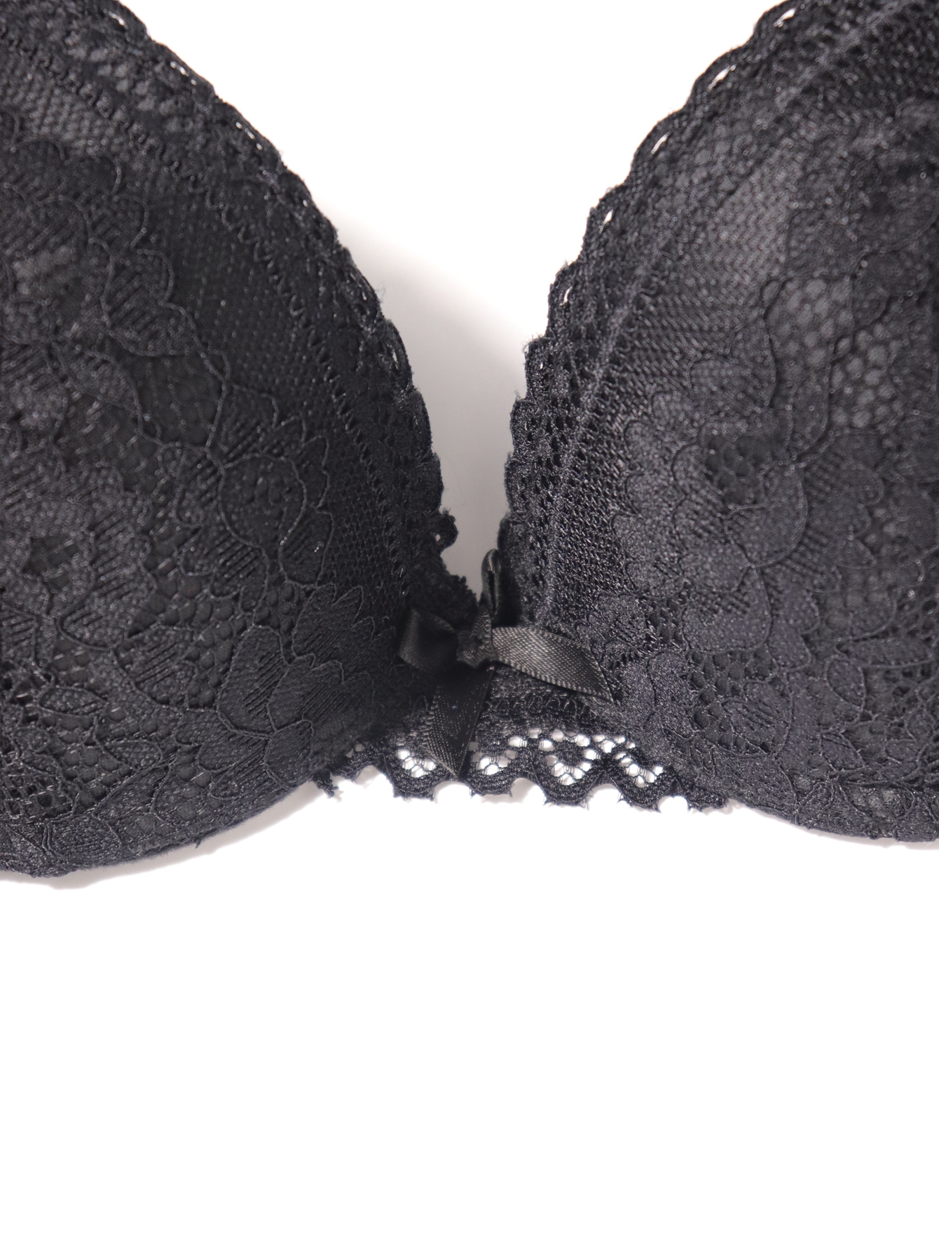 Buy FEATHERLINE Lace Design Seamless Padded Women's T-Shirt Bras with  Transparent Straps (Black, 30B) at