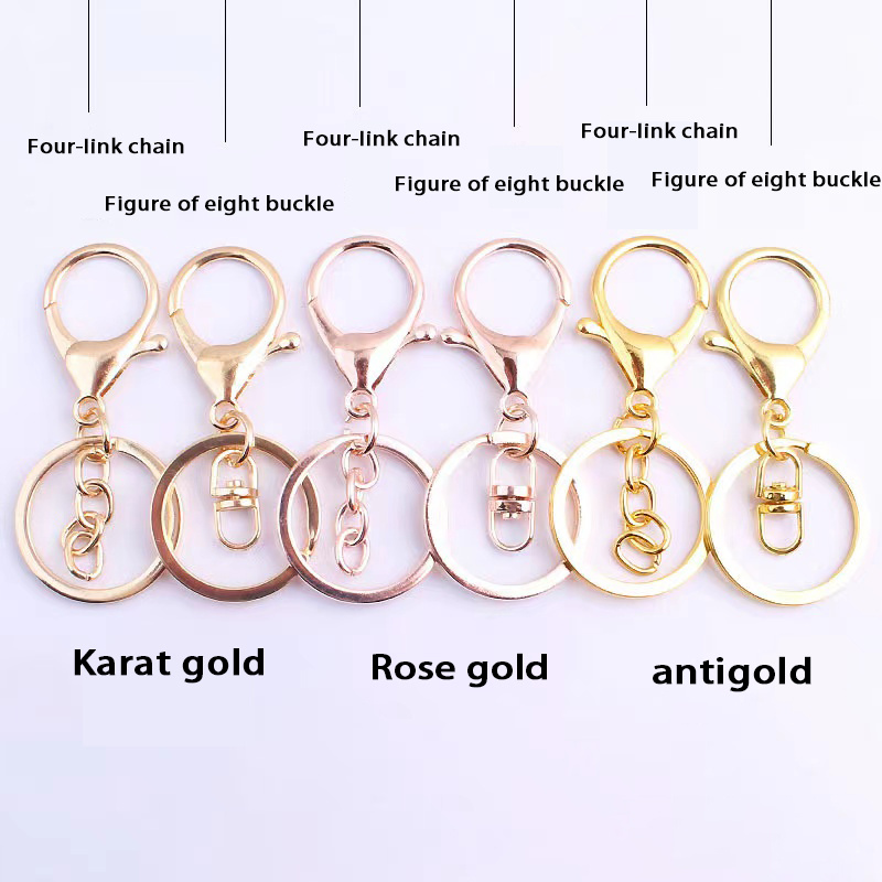 50pcs Keychain Long Lobster Clasp Key Hook Keyrings for Jewelry, Jewels Making Finding DIY Key Chains Accessories,Temu
