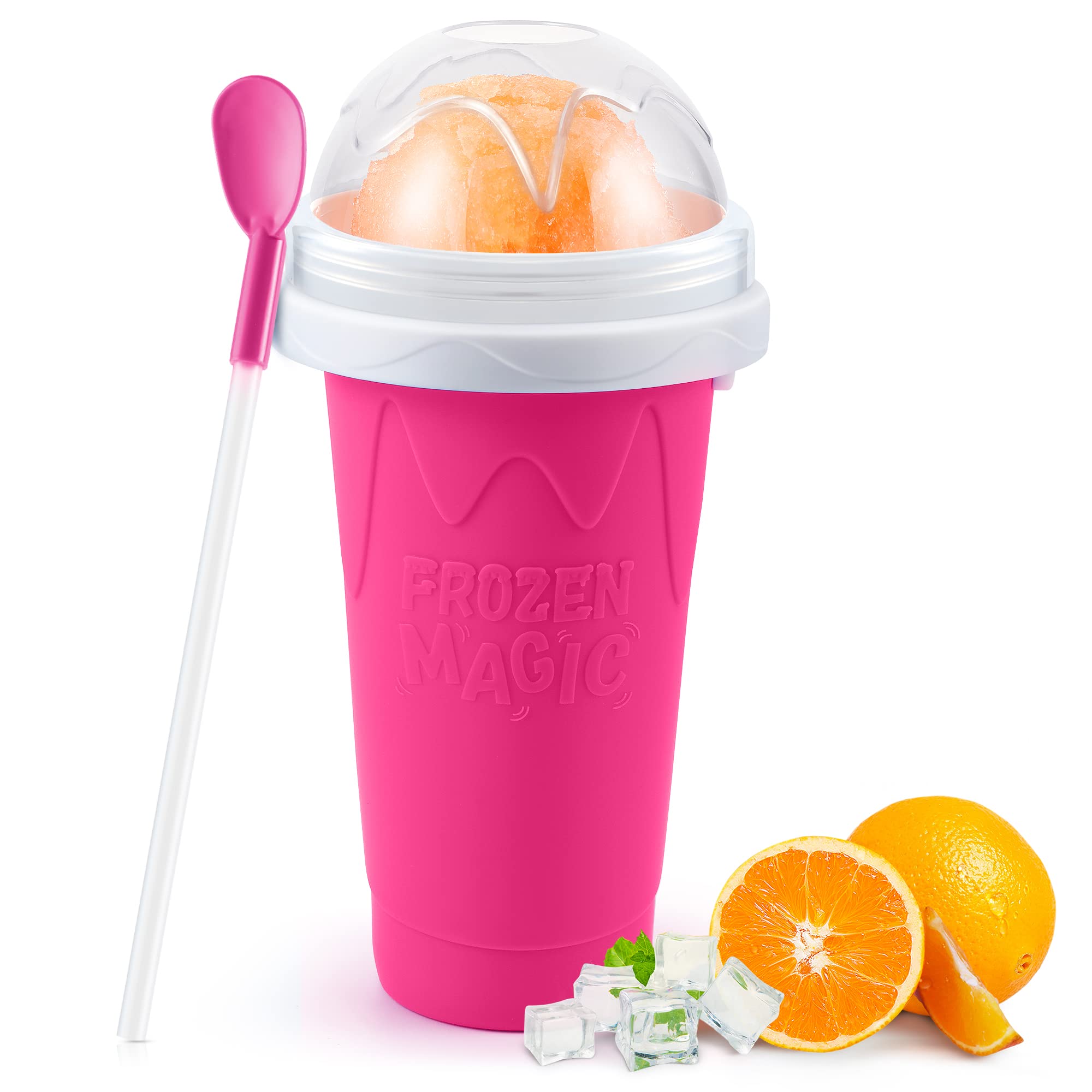 1pc Smoothie Cup With Lid & Straw, Fasting Cooling Milkshake Making Bottle