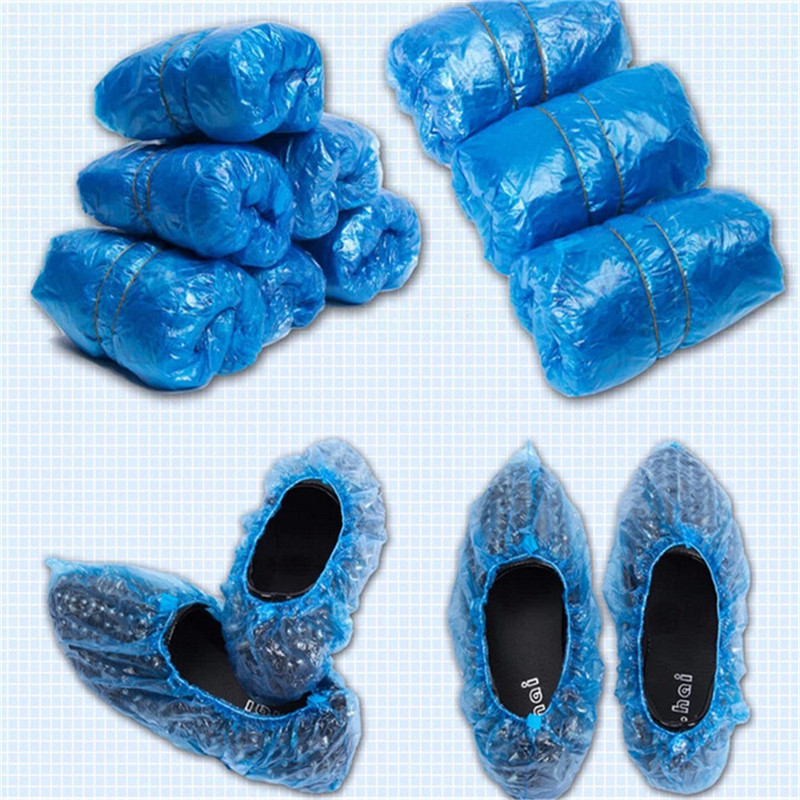 Housses de chaussures Housse de chaussure jetable Surchaussures bleues  Housses de couverture de chaussures300pcs