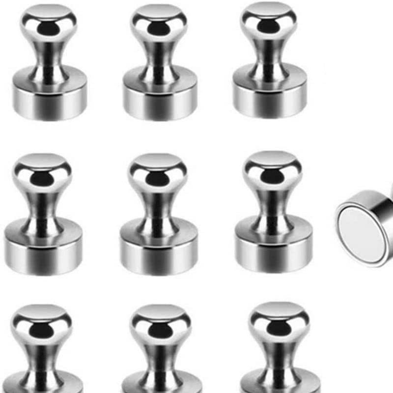 Metallic Magnets Black Magnetic Push Pins Refrigerator - Temu