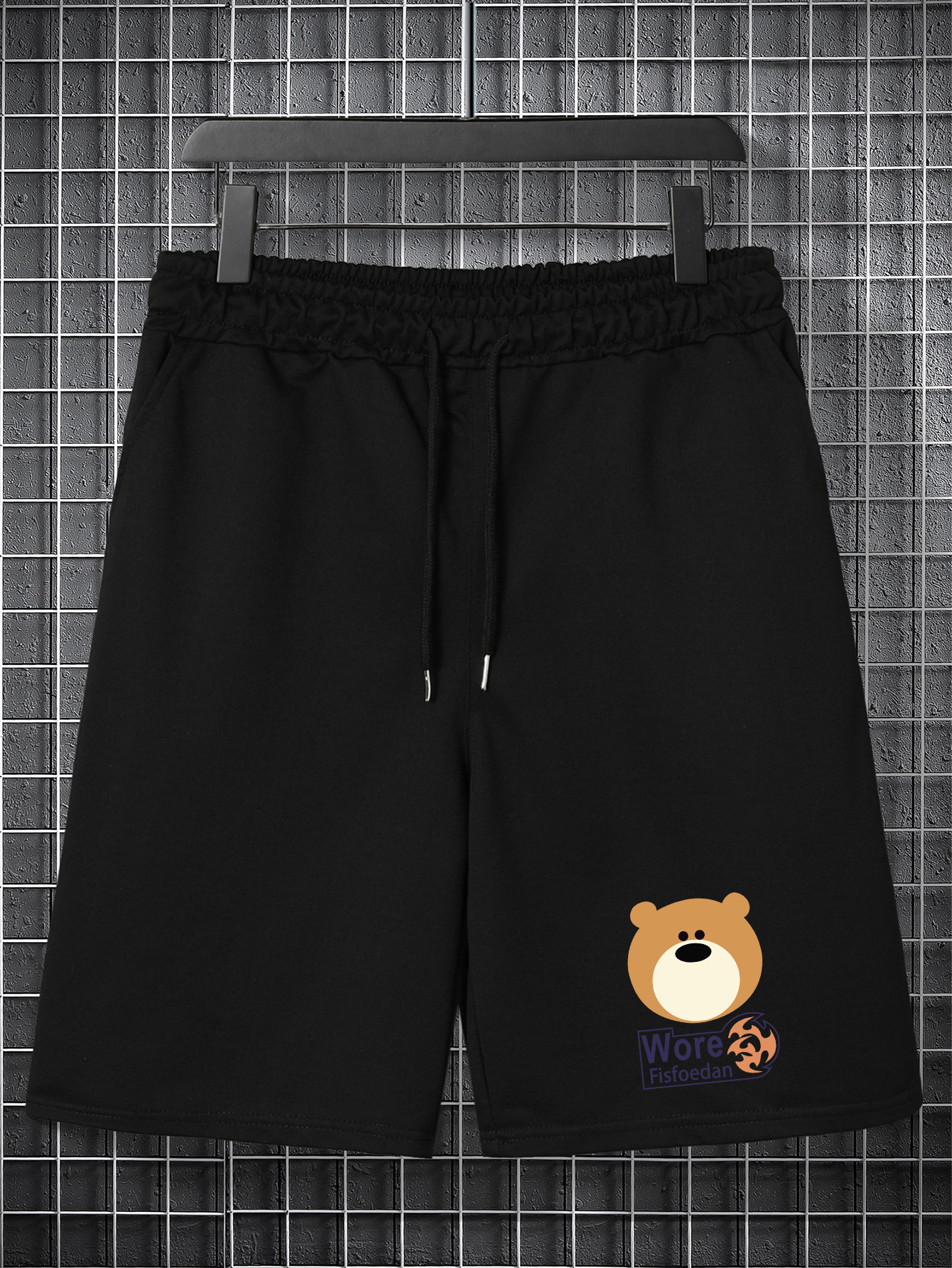 Moschino Kids teddy bear-print drawstring shorts - Red