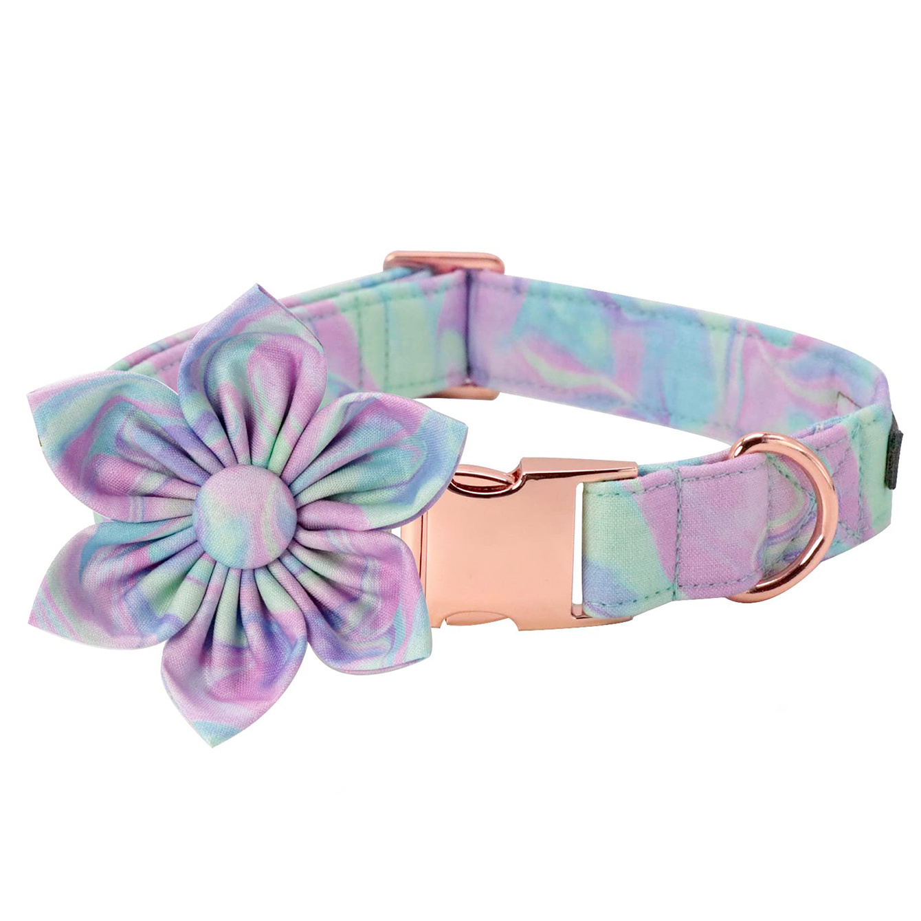 Elegant little tail Dog Collar, Sunflower Pattern Pet Collar Durable Cute  Dog Collars Summer Fall Female Pet Gift Adjustable Dog Collar for Large Dogs