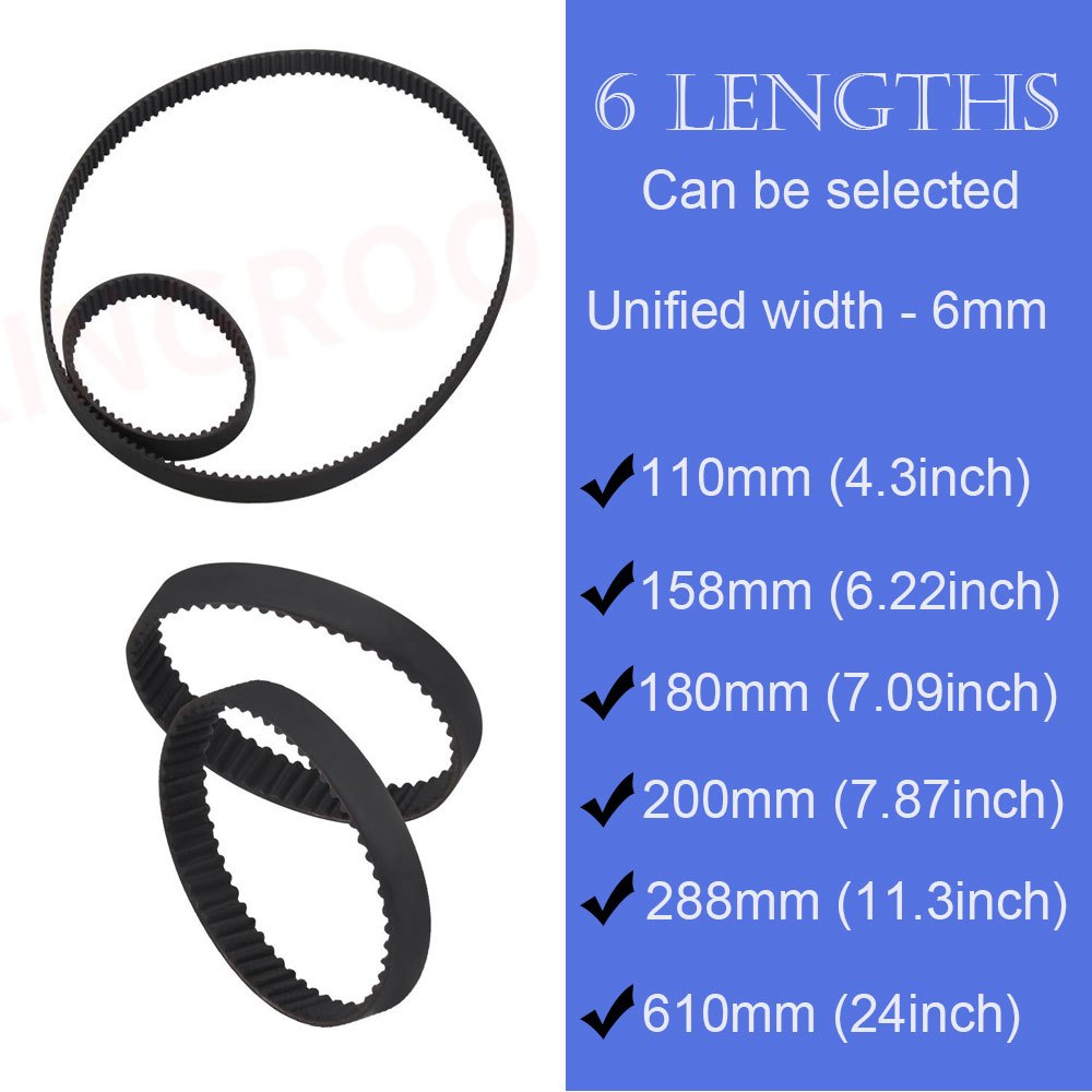 Binlong Transmission Double Aa Belt Gt2 Belt 6mm 10-Pack GT2