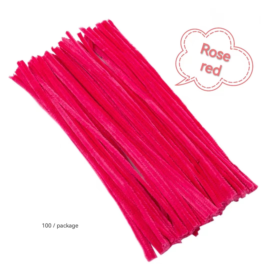 Colorations Pipe Cleaners, Red - Pack of 100