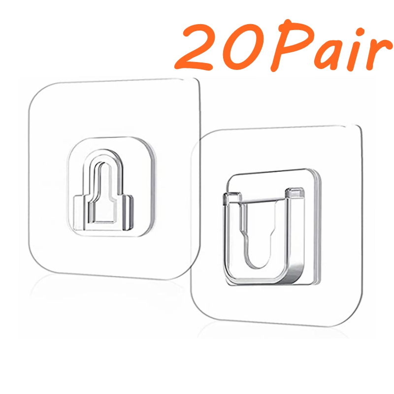 Double-sided Adhesive Wall Hooks Strong Wall Hanger Transparent Suction Cup  Wall Hanger Transparent