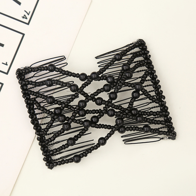 Beaded Double Stretching Combs Hair Styling Accessories Temu