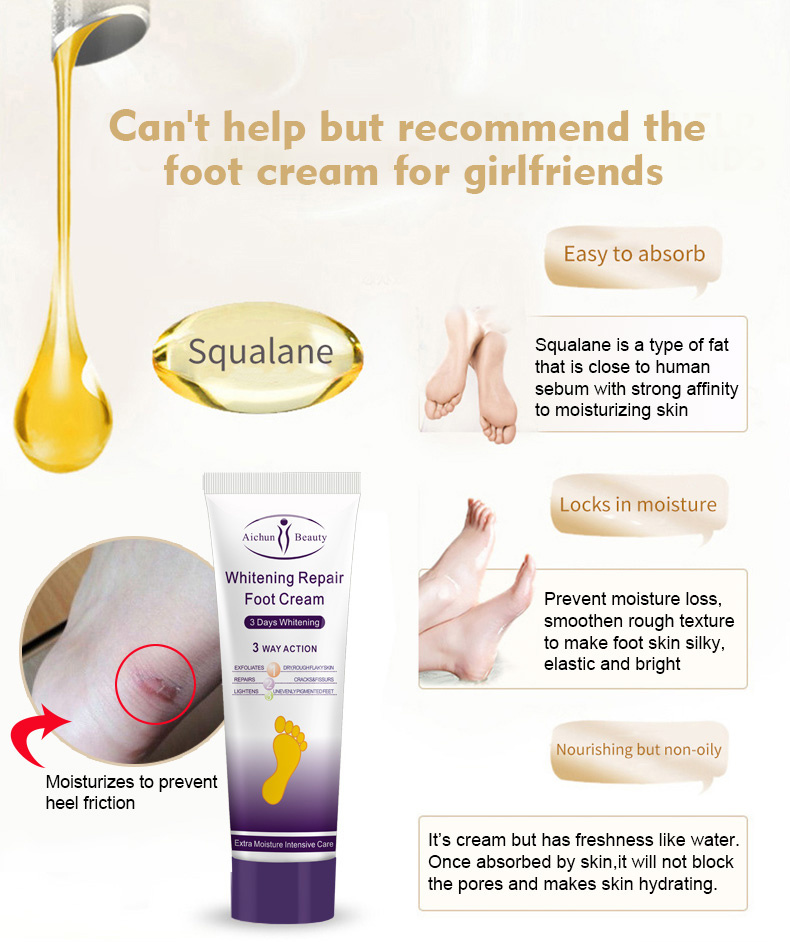 Foot Cream Dry Cracked Feet, Extra Strength Urea Cream Plus Lactic Acid