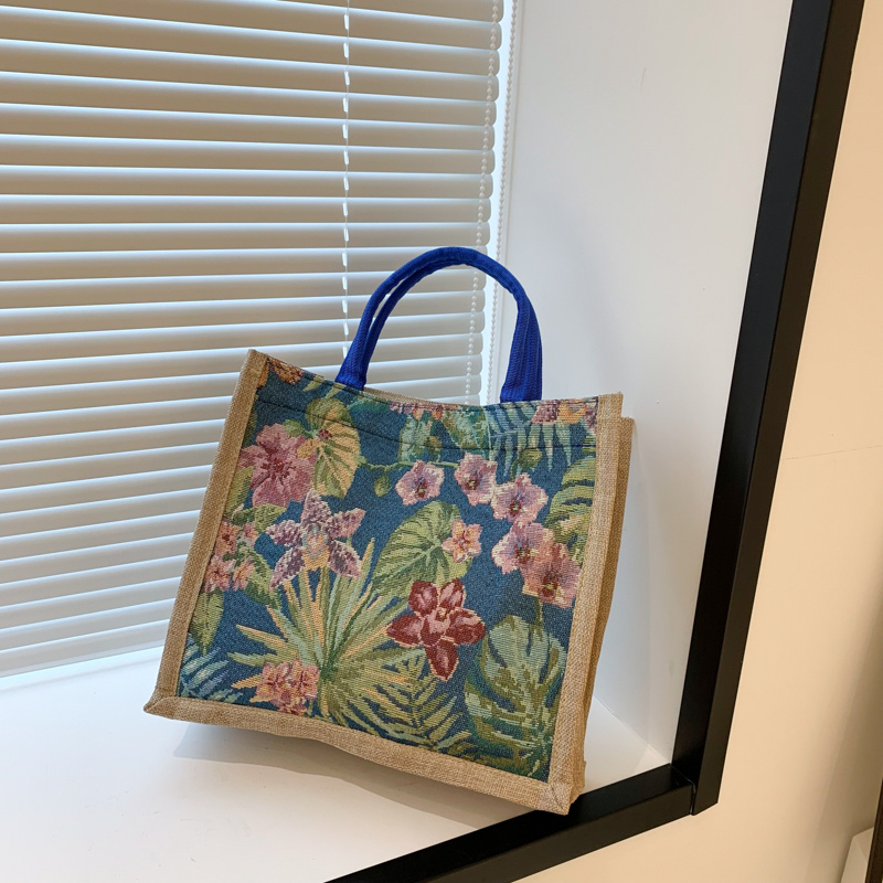 Wholesale Tote Bags - Velvet Purse with Flower Embroidery