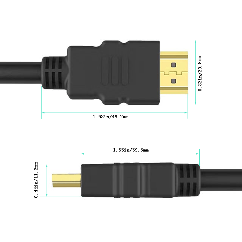I-ZCLIVE 4K Ultra HD HDTV Cable 2.0 - 18Gbps High-Speed, 4K@60Hz HDR, 3D, 2160P, 1080P, HDCP 2.2, ARC, Flat Shape, Male to Male, 20-Pin ATX Connector for Monitors & HDTVs, HDTV Cables for Monitors, HDTV, HDTV Cables for Mon, PC Audio, HDTV Accessories, Modern Audio Cables, Highspeed Connector