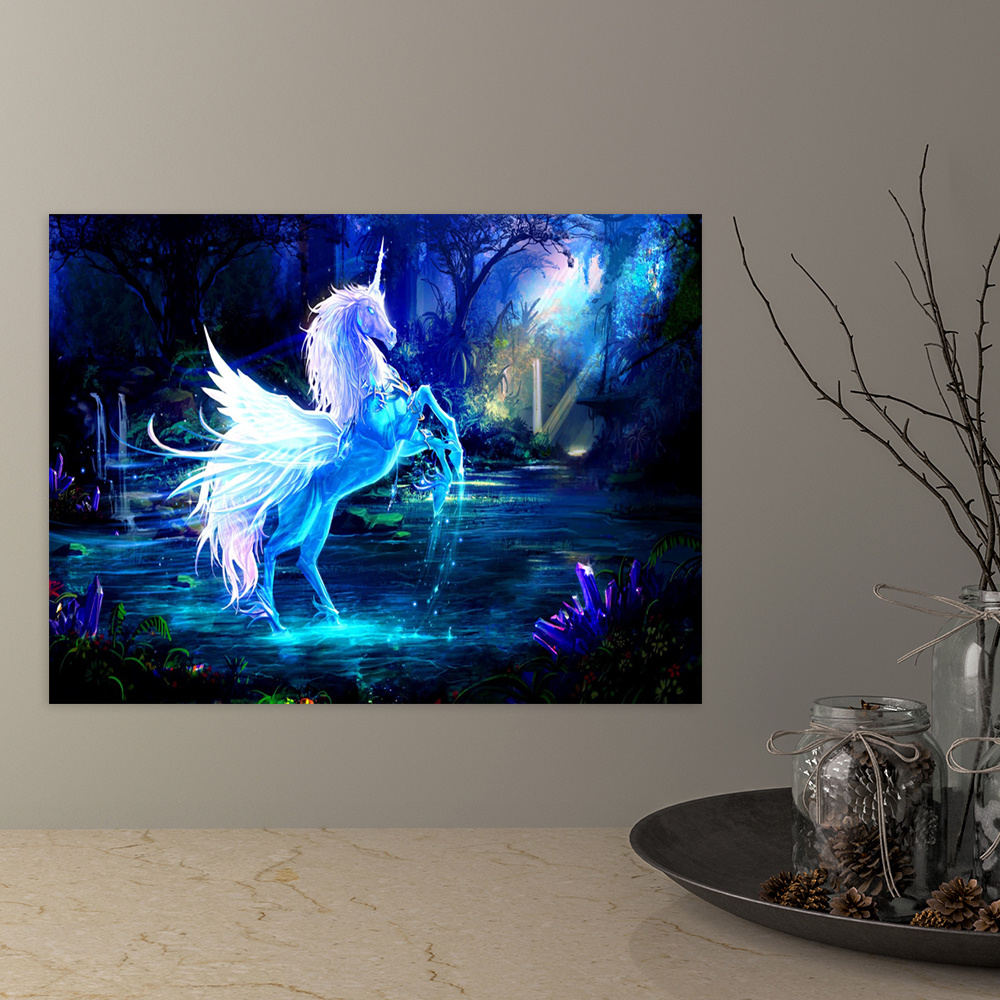 Unicorn Canvas Painting Wall Art For Girls Perfect For - Temu