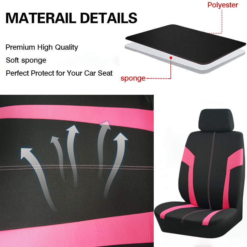 Car Seat Covers Front Pairs Polyester Purplecar Seat - Temu