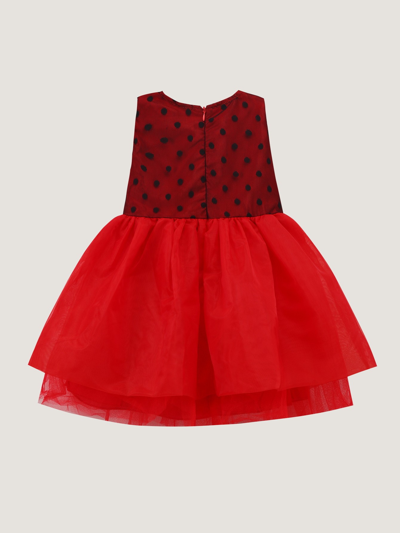 Girls Sleeveless Black Polka Dot Mesh Bow Princess Dress - Temu Australia