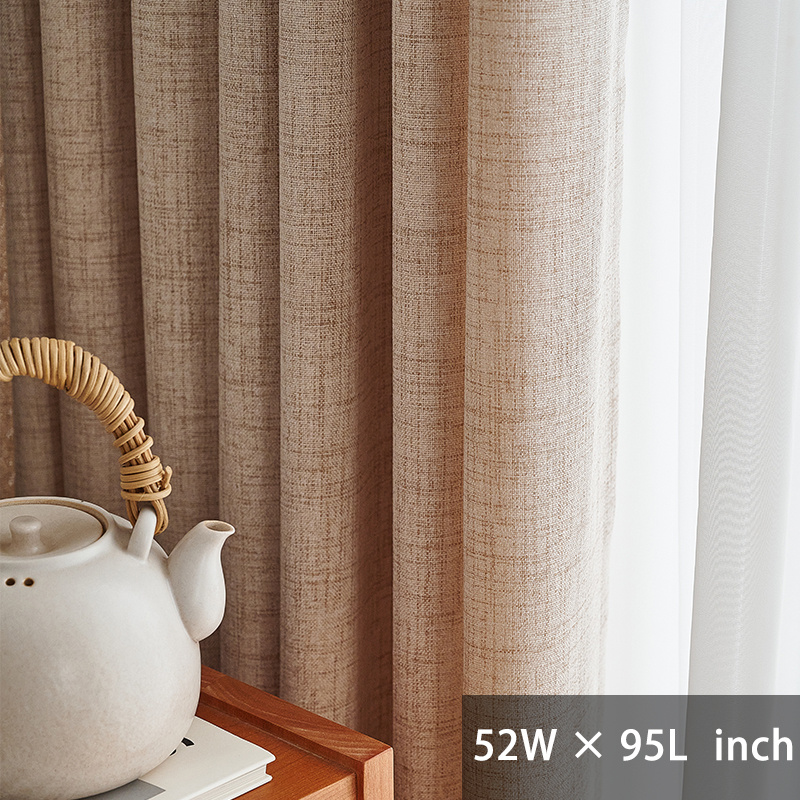 H.VERSAILTEX Cortinas opacas de lino para dormitorio / sala de estar con  aislamiento térmico, cortinas con ojales y textura de lino efecto Burlab, 2