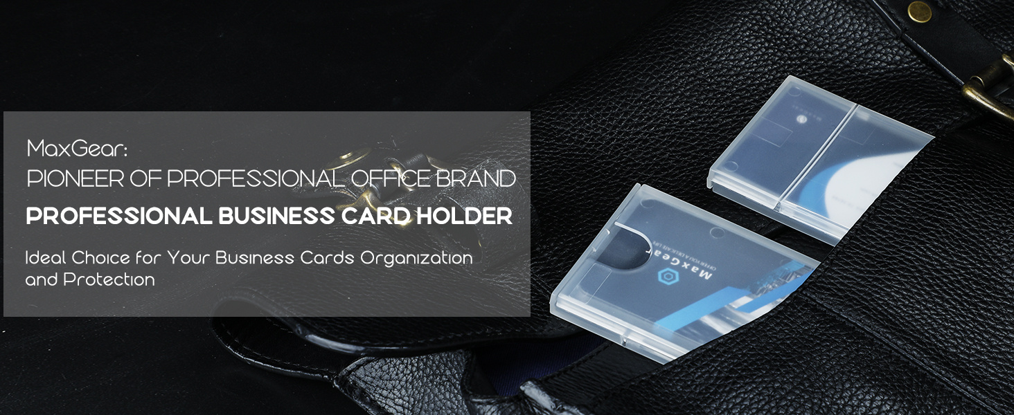 Maxgear Professional Plastic Business Card Holder Pocket Business Card Case  Slim Business Card Wallet Business Card