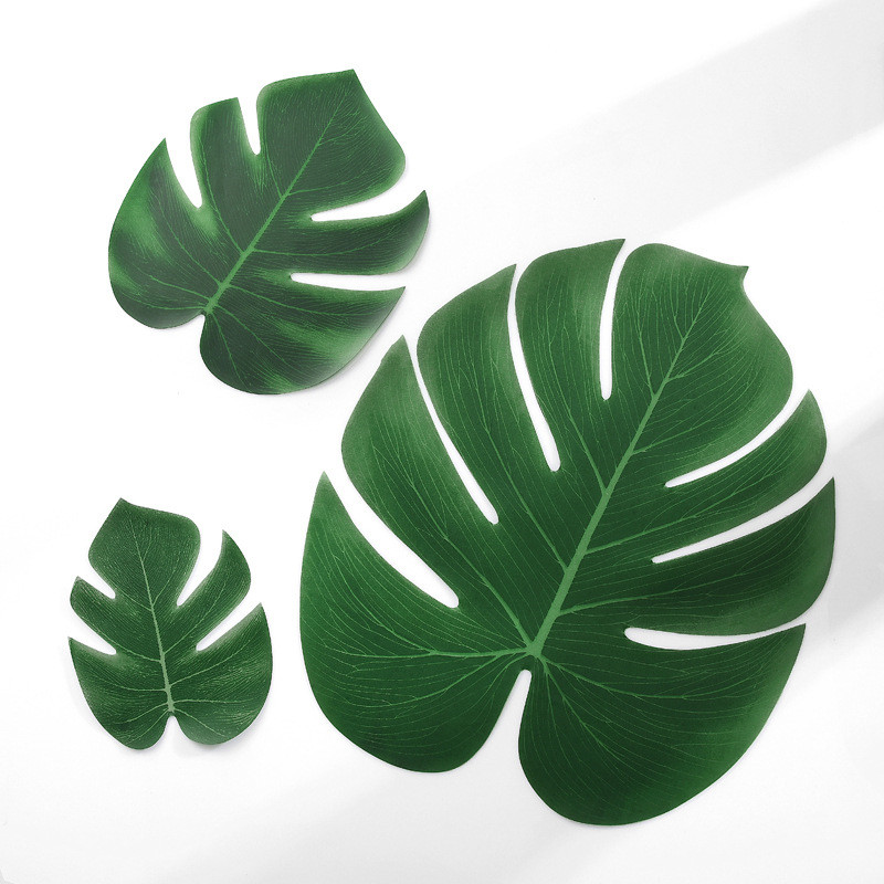 1pc Artificial Leaf Tropical Hawaii Party Leaves Faux Leaf Decorative ...