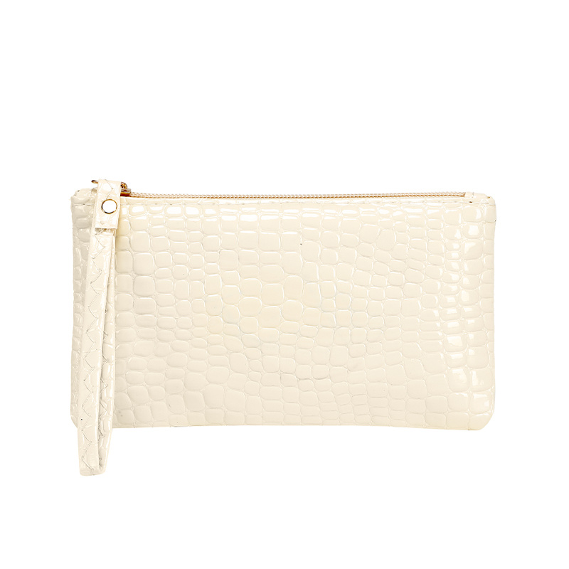 Cream sales clutch bag